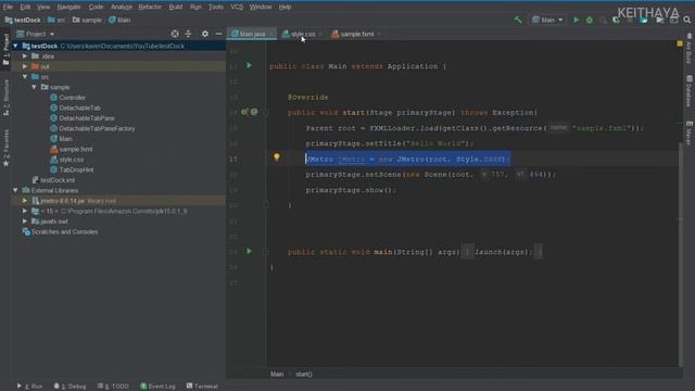 JavaFX Tab Dock смотреть онлайн