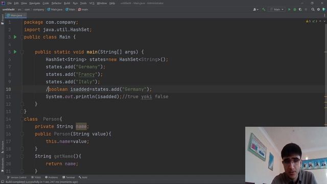 46 dars Interfeys Set va HashSet classi смотреть онлайн