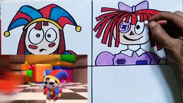 How To Draw THE AMAZING DIGITAL CIRCUS CHARACTER ●THE AMAZING DIGITAL  POMNI,RAGATHA, JAX,CAINE