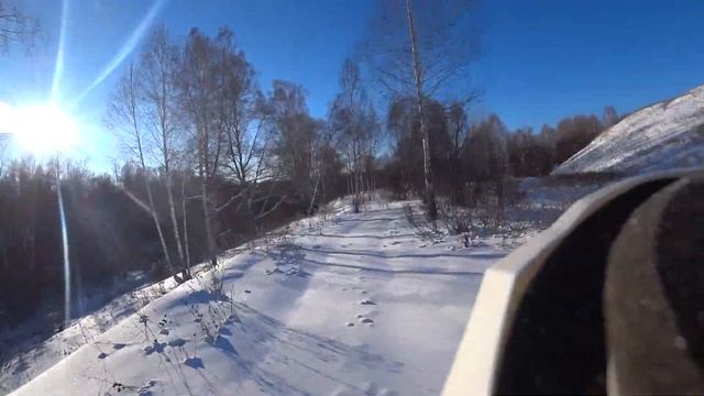 Покатушки на снегоходе BRP TUV600! первый выезд смотреть онлайн