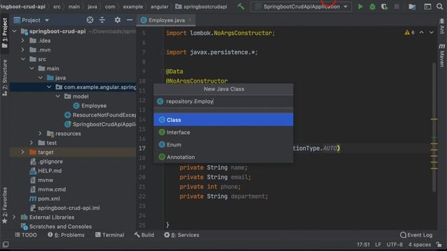 Angular 8 + Spring Boot CRUD API + Data Table Example смотреть онлайн