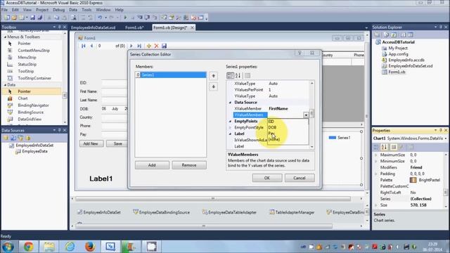 VB.NET MS Access Database Tutorial 4 # How to use Chart /Graph with local database in VB.NET смотреть онлайн