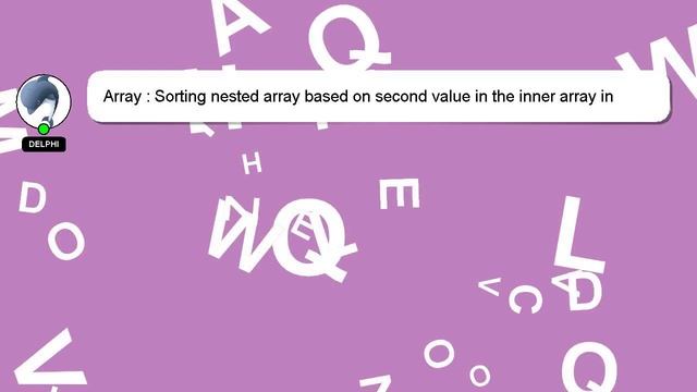 Array : Sorting nested array based on second value in the inner array in Javascript смотреть онлайн