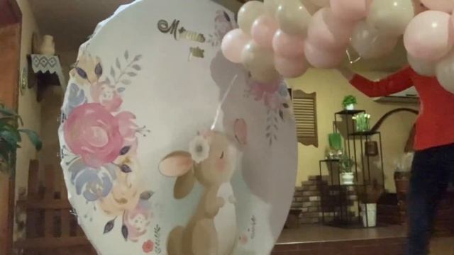 Как натянуть баннер на круг! Круглая фотозона с зайчиком смотреть онлайн