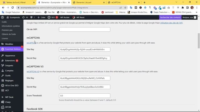 GOOGLE RECAPTCHA : COMMENT CONFIRGURER GOOGLE RECPTCHA SUR VOTRE SITE ELEMENTOR PRO смотреть онлайн
