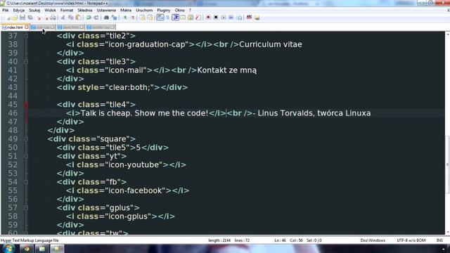 Kurs HTML odc. 3: Linkowanie podstron, przyjazne adresy, fontello смотреть онлайн