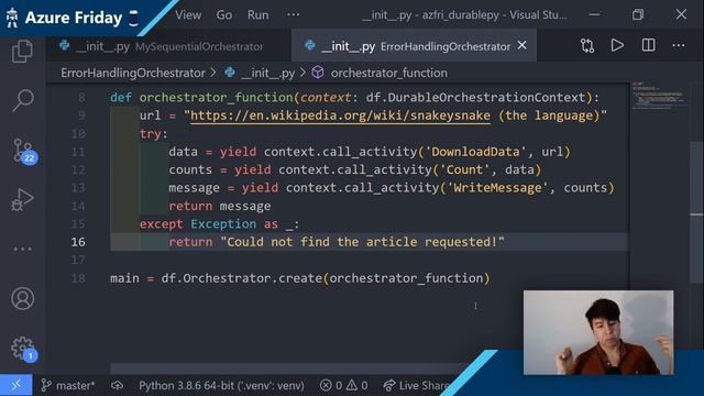 Durable functions in Python for Azure Functions | Azure Friday смотреть онлайн