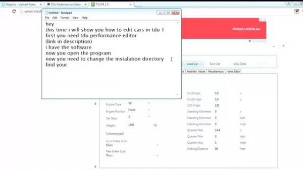 Tutorial how to edit cars in TDU 1