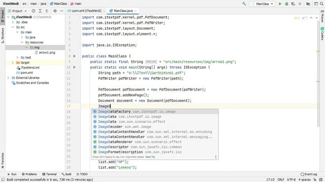 Use Image as list icon | iText 7 Java tutorial | iText 7 Hindi tutorial смотреть онлайн