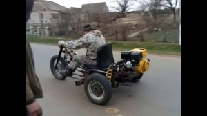 Самодельный трайк с мотором от мотоблока