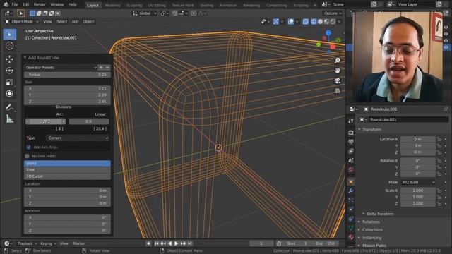 Blender Beginner Tutorial round cube смотреть онлайн