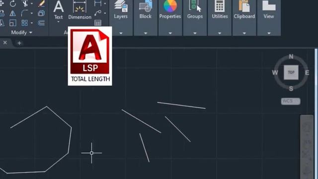 اوتوكاد_حساب الطول الكلى_total length lisp смотреть онлайн