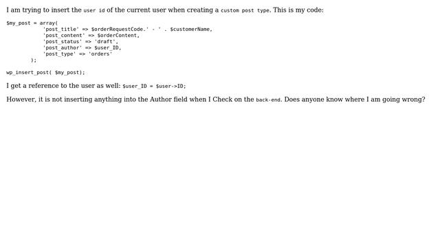 Wordpress: Inserting current user ID into Post for Author смотреть онлайн