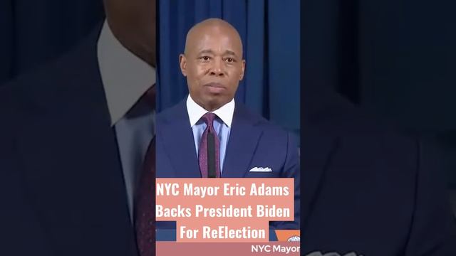 NYC Mayor Adams Backs Pres. Biden For Re-election #USA #whitehouse #ny #joebiden #america смотреть онлайн