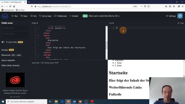 Main / Header / Nav / Aside / Footer: Strukturierung einer Webseite (HTML / CSS) смотреть онлайн