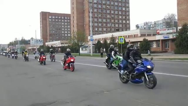 Открытие мотосезона в Бобруйске 19.04.2014 смотреть онлайн