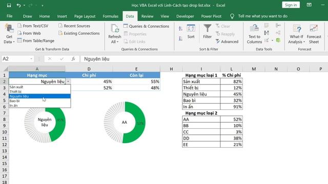cách tạo drop list trong excel. excel cơ bản, excel online, 10. смотреть онлайн