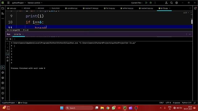 break and continue statement in python | statements in python | python tutorial | break statement смотреть онлайн