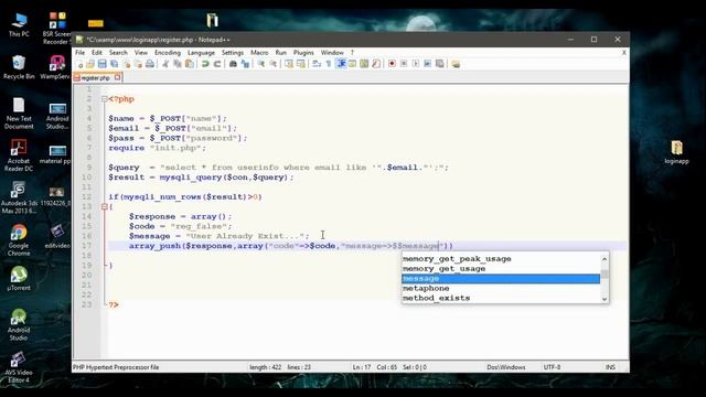 Android Login Register App with MySQL 03 Make Register php Script смотреть онлайн