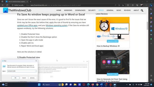 Save As window keeps popping up in Word or Excel смотреть онлайн
