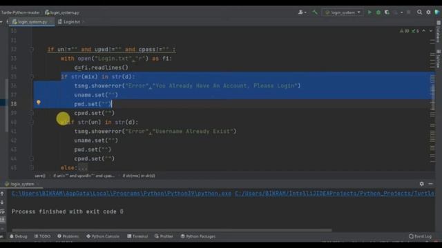 Login System in Python | Sign up form in python | Login form with validation | Tkinter | write2code смотреть онлайн