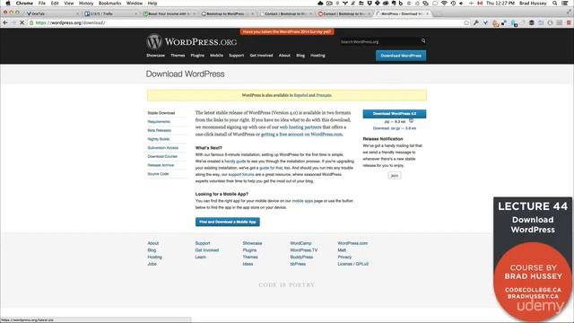 WordPress Theme Development with Bootstrap : Download the Latest Version of WordPress смотреть онлайн