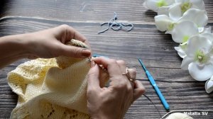 Детская ажурная кофта с круглой кокеткой. Летний кардиган для девочки из полухлопка. МК. Часть2.