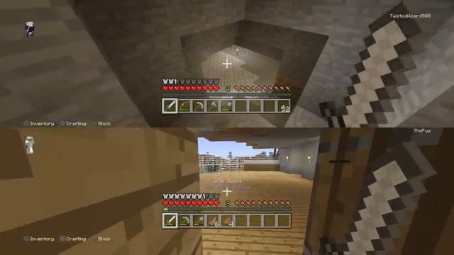 Minecraft Co-op Split Screen Part 2 - Mining FAIL! смотреть онлайн