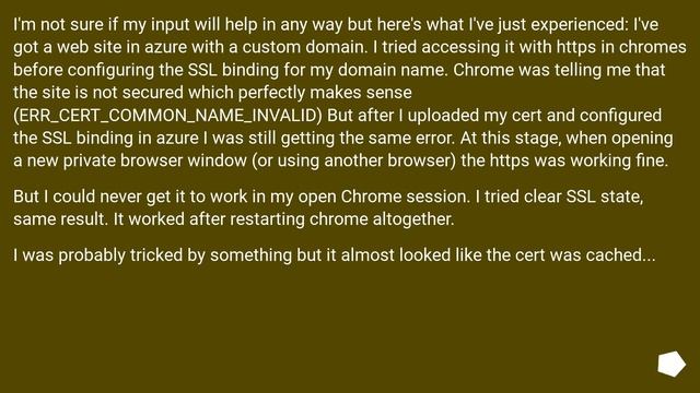 Do web browsers cache SSL certificates? смотреть онлайн