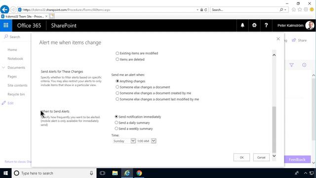 Set Alert on SharePoint Online App смотреть онлайн