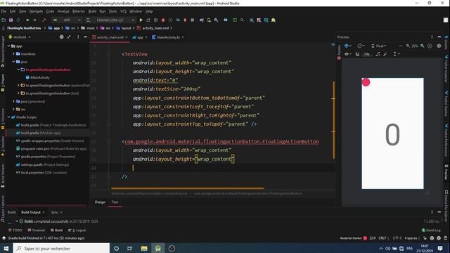 Android Floating Action Button in Android Studio And Kotlin смотреть онлайн