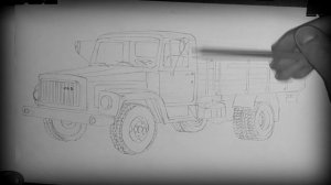 КАК НАРИСОВАТЬ ГРУЗОВИК ГАЗ 3307  [TIMELAPSE] РЕАЛИСТИЧНЫЙ РИСУНОК ГРУЗОВИКА