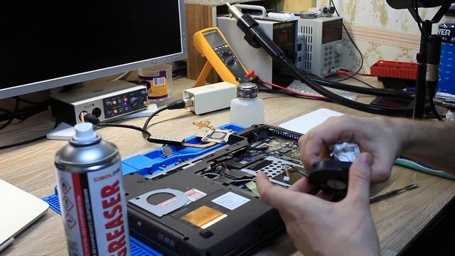 Обслуживание системы охлаждения ноутбука. смотреть онлайн