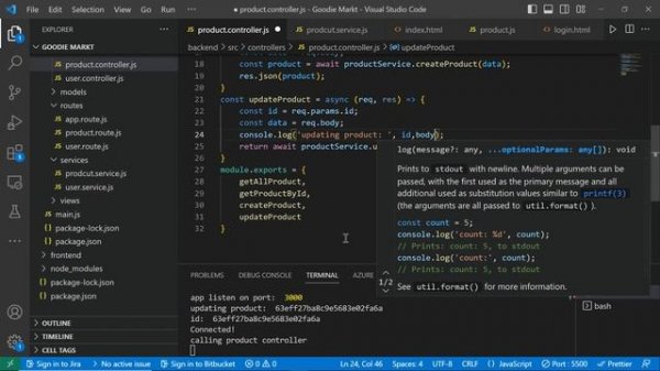 Link Frontend to Nodejs Backend