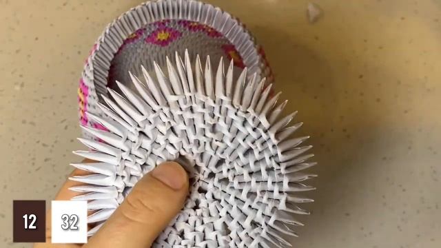 ? ВАЗА из бумаги своими руками/Модульное оригами Ваза /DIY 3D Origami Vase ? смотреть онлайн