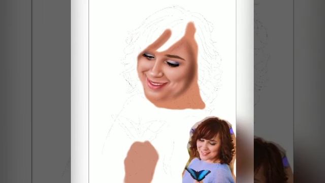 Отрисовка портрета на графическом планшете смотреть онлайн