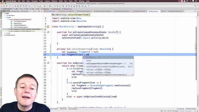 Kotlin on Android Development: Switching Fragments with Navigational Drawer смотреть онлайн