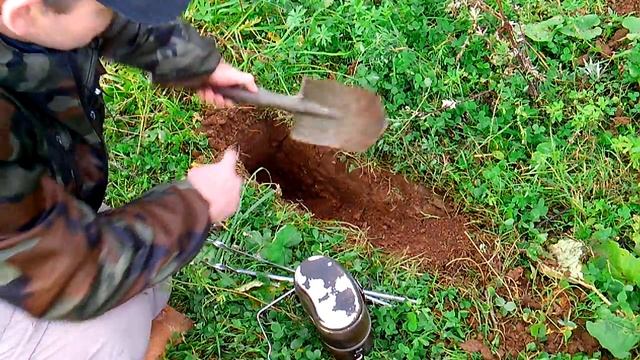 Костёр "траншея" под армейский котелок. смотреть онлайн