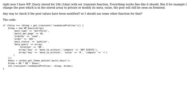 Wordpress: Check the stored / cached WP_Query with transients on post change смотреть онлайн