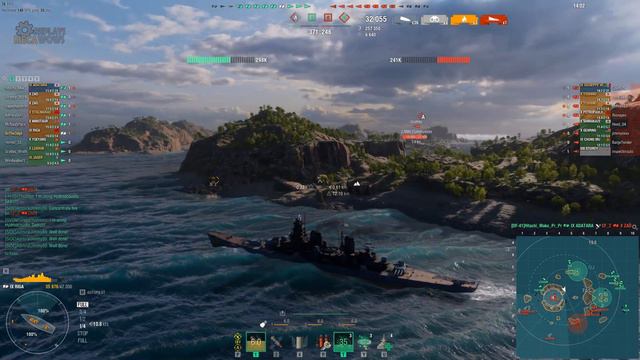 Cruiser Riga 5 Kills & 98k Damage | World of Warships Gameplay смотреть онлайн