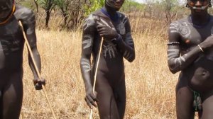Mursi tribe naked is Ethiopia.