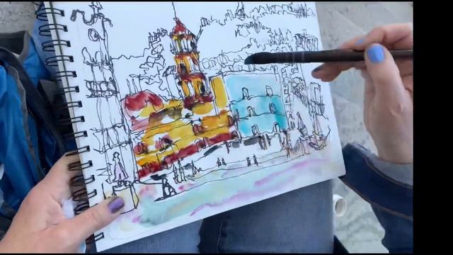 Continuous Line Urban Sketching Guanajuato смотреть онлайн