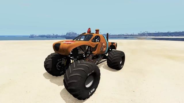 Minecraft Monster truck Tow Mater VS GTA 5 Monster Mater VS BeamNG Monster Mater - WHO IS BEST? смотреть онлайн