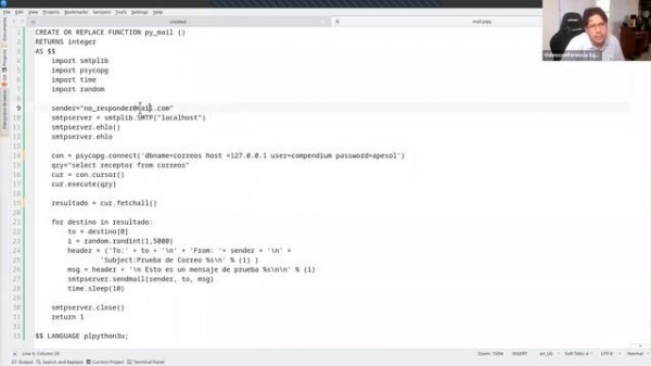 PostgreSQL Pl Python 02 Envio de Correos Desde PostgreSQL