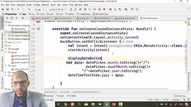 56 Android Kotlin WidgetsApp DateTime Working with Date and Time DatePicker, TimePicker GET D смотреть онлайн