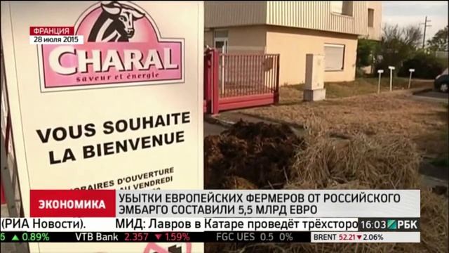 Убытки европейских фермеров от российского эмбарго составили €5,5 млрд смотреть онлайн