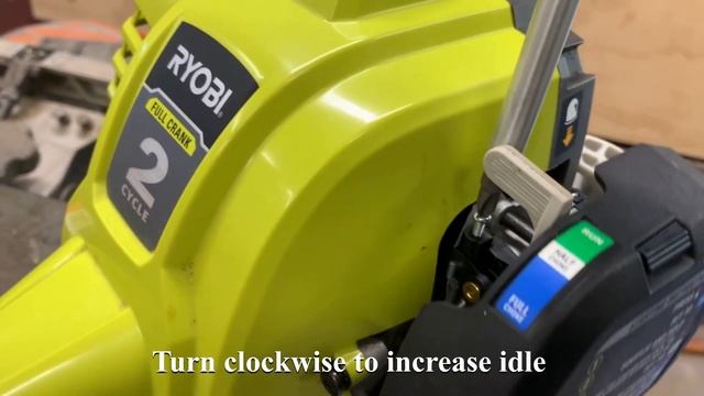 DIY Ryobi Expand-It 2 cycle Full Crank Carburetor Idle Adjustment How-to смотреть онлайн