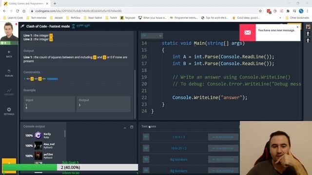 ? Solving CodinGame Problems | Clash of Code | 27 October 2020 смотреть онлайн