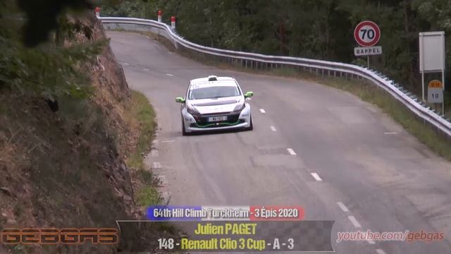 Renault Clio 3 Cup - Julien PAGET - HILL CLIMB - 2020 - Turckheim-Trois Epis смотреть онлайн