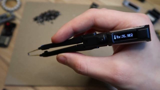 SMD пинцет мультиметр //Miniware DT71 LCR Tweezers смотреть онлайн